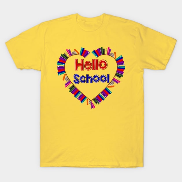 Hello School T-Shirt by Ahmed ALaa